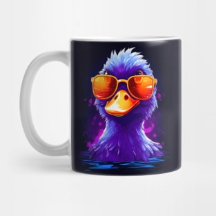 Cute duck wearing sunglasses swimming Mug